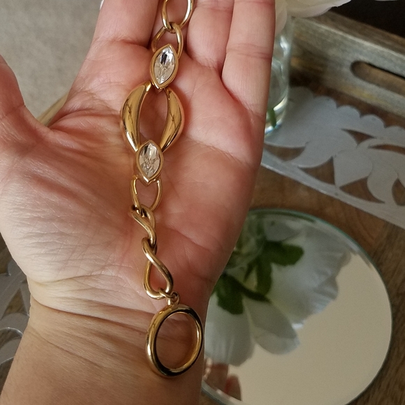 AUTHENTIC Swarovski Gold plated bracelet - Picture 5 of 16